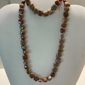 Elegant modern square shaped genuine freshwater pearls